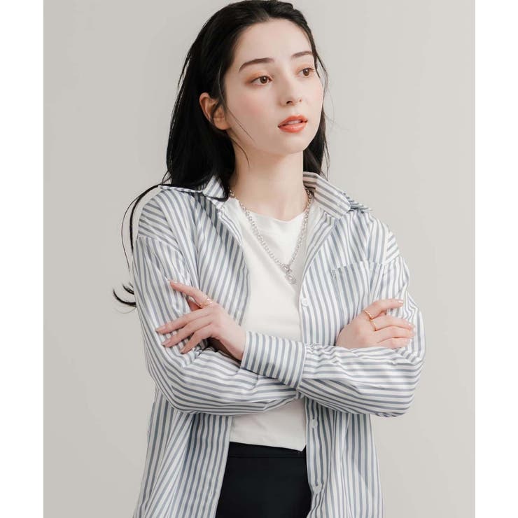 ストライプシャツ 長袖 ルーズ | Rocky Monroe【woman】 | 詳細画像13 