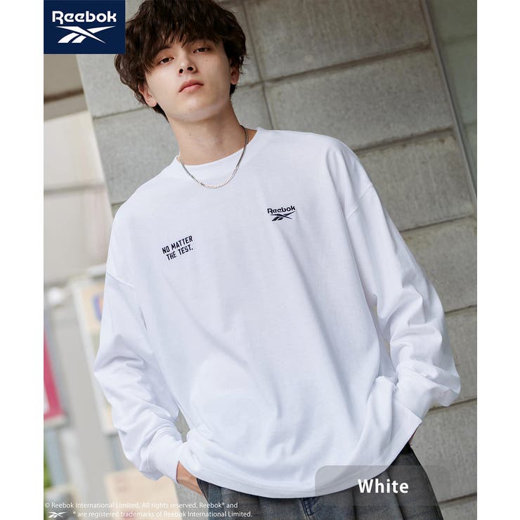 ホワイト | Reebok 長袖Tシャツ ロゴ刺繍 | Rocky Monroe