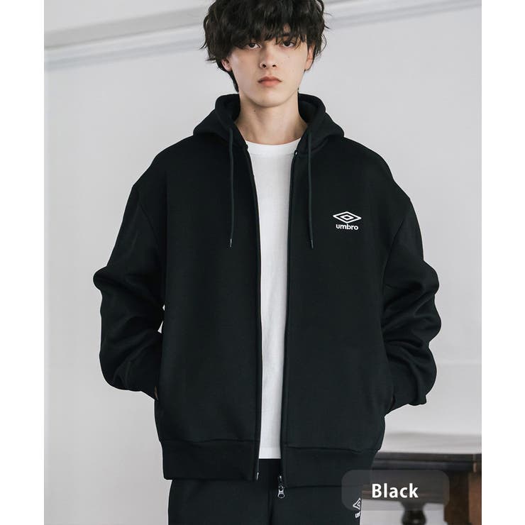 ブラック | UMBRO ジップパーカー 裏起毛 | Rocky Monroe