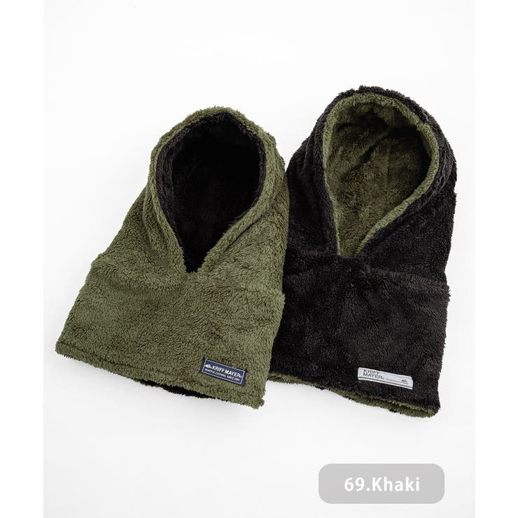 69.カーキ | フードウォーマー ボア 2WAYリバーシブル | Rocky Monroe