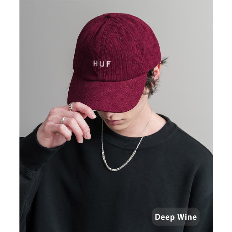 ディープワイン | HUF ベースボールキャップ コーデュロイ | Rocky Monroe