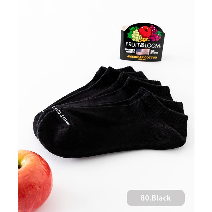 80.ブラック | スニーカーソックス 3足セット アソート | Rocky Monroe