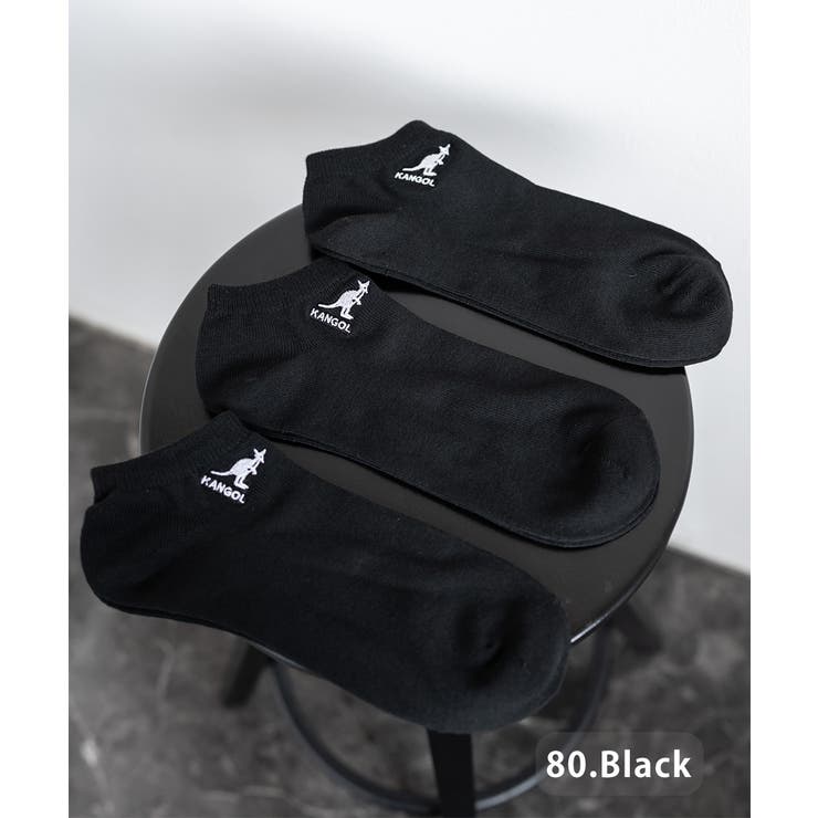 80.ブラック | KANGOL ソックス 靴下 | Rocky Monroe
