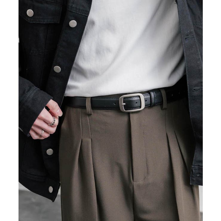 レザーベルト スクエアバックル 本革 | Rocky Monroe | 詳細画像2 