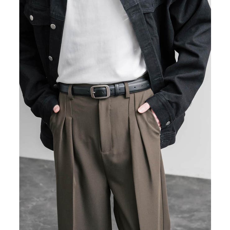 レザーベルト スクエアバックル 本革 | Rocky Monroe | 詳細画像3 