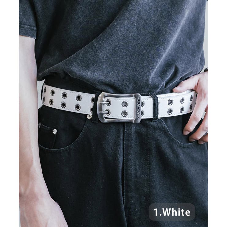 1.ホワイト | Dickies ベルト フェイクレザー | Rocky Monroe
