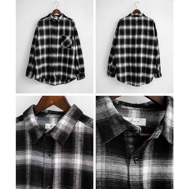 長袖チェックシャツ ネルシャツ オーバーサイズ | Rocky Monroe | 詳細画像42 