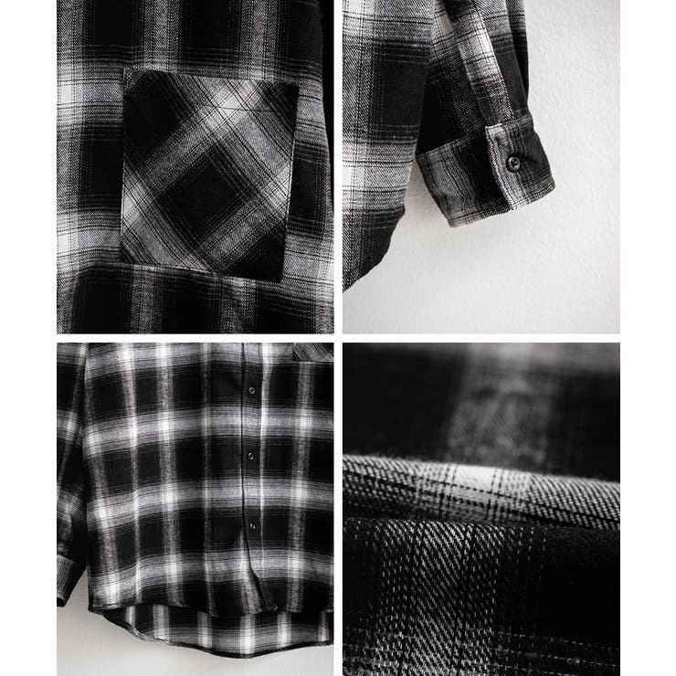 長袖チェックシャツ ネルシャツ オーバーサイズ | Rocky Monroe | 詳細画像43 
