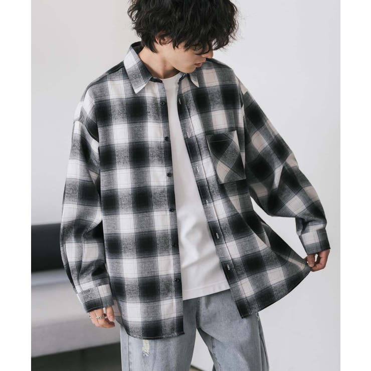 長袖チェックシャツ ネルシャツ オーバーサイズ | Rocky Monroe | 詳細画像4 