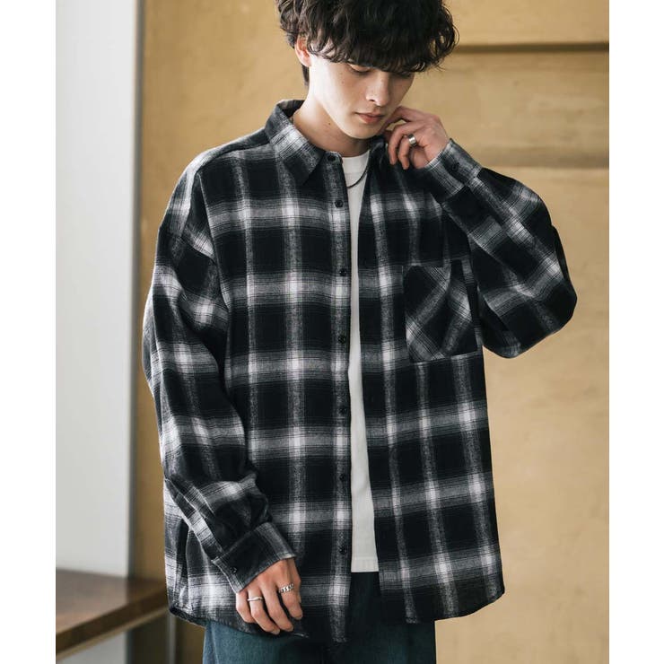 長袖チェックシャツ ネルシャツ オーバーサイズ | Rocky Monroe | 詳細画像8 