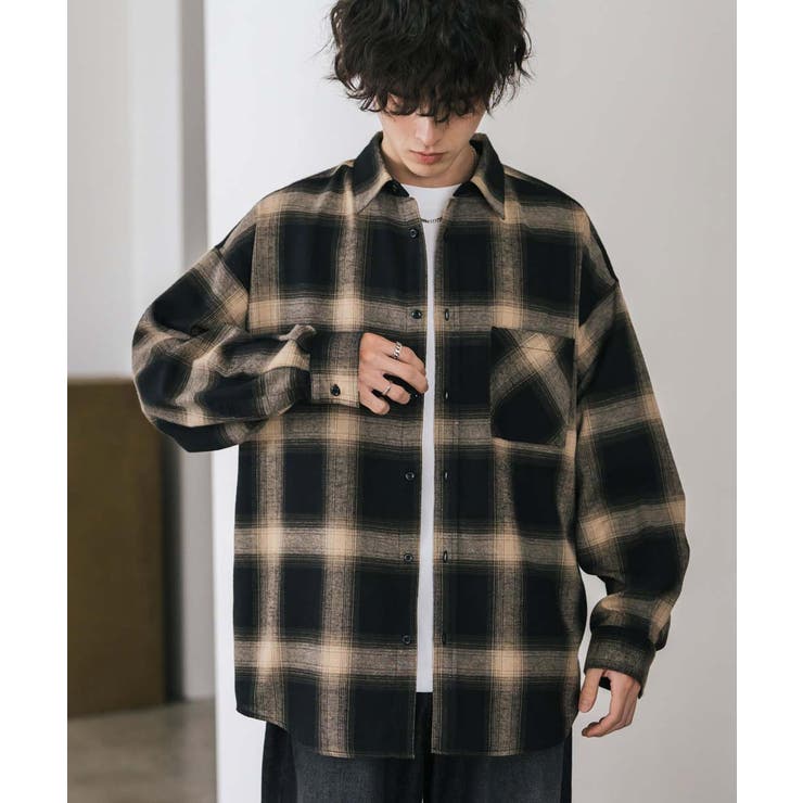 長袖チェックシャツ ネルシャツ オーバーサイズ | Rocky Monroe | 詳細画像12 