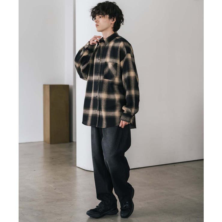 長袖チェックシャツ ネルシャツ オーバーサイズ | Rocky Monroe | 詳細画像14 