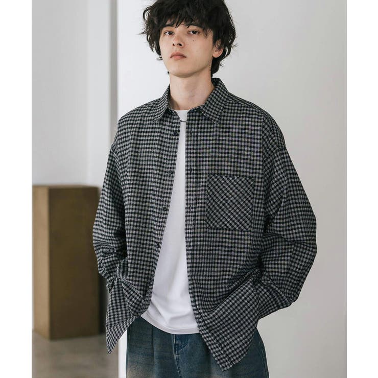 長袖チェックシャツ ネルシャツ オーバーサイズ | Rocky Monroe | 詳細画像16 