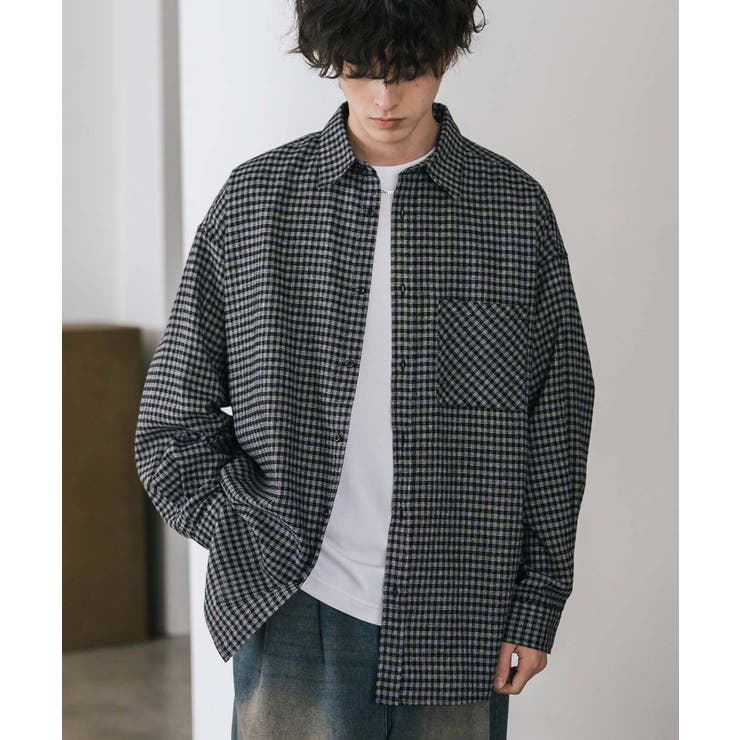 長袖チェックシャツ ネルシャツ オーバーサイズ | Rocky Monroe | 詳細画像17 