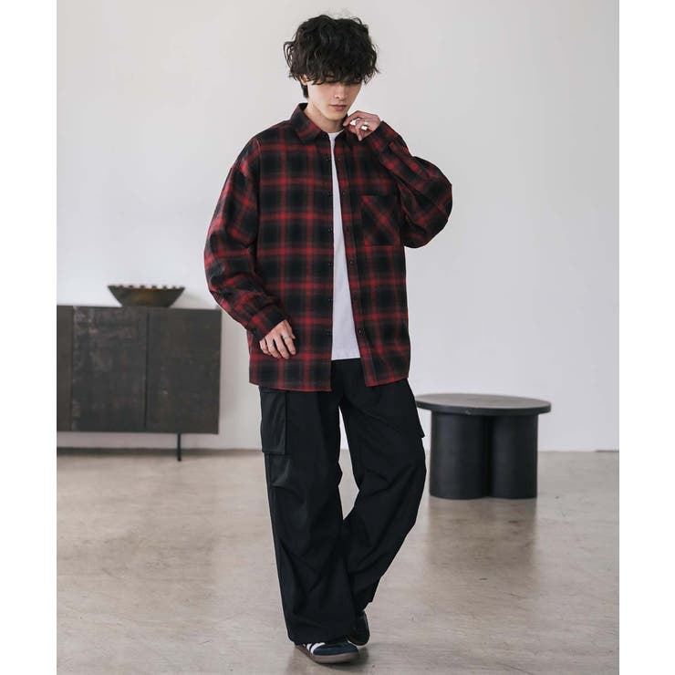 長袖チェックシャツ ネルシャツ オーバーサイズ | Rocky Monroe | 詳細画像24 