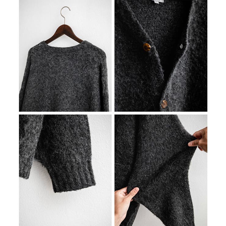 カーディガン シャギーニット セーター | Rocky Monroe | 詳細画像24 