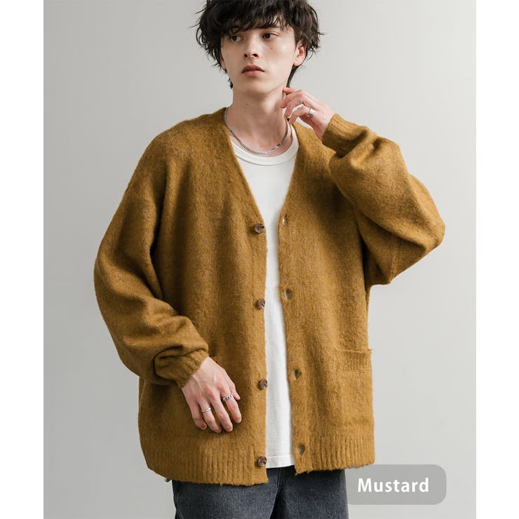 カーディガン シャギーニット セーター[品番：OE000008933]｜Rocky