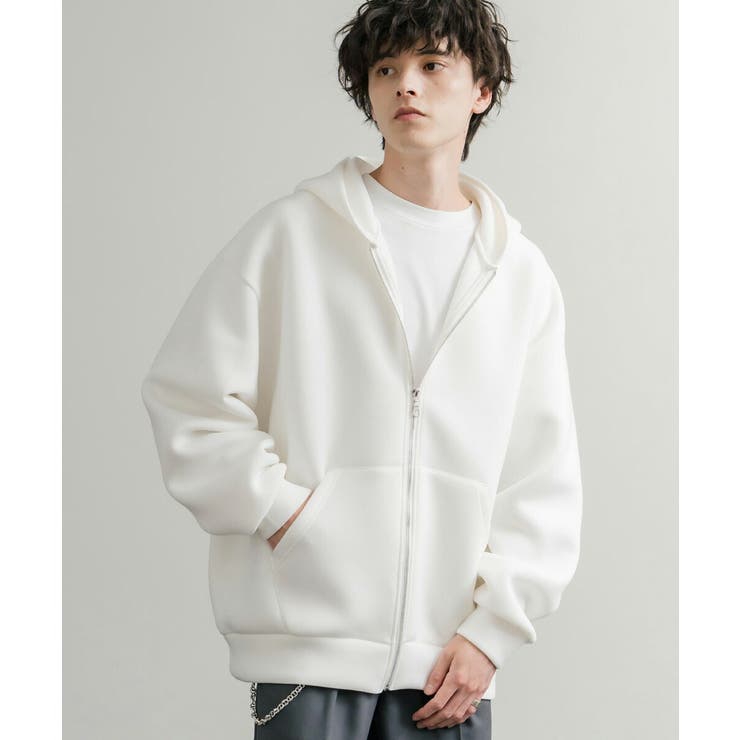 ジップパーカー ダンボールニット 無地 | Rocky Monroe | 詳細画像5 