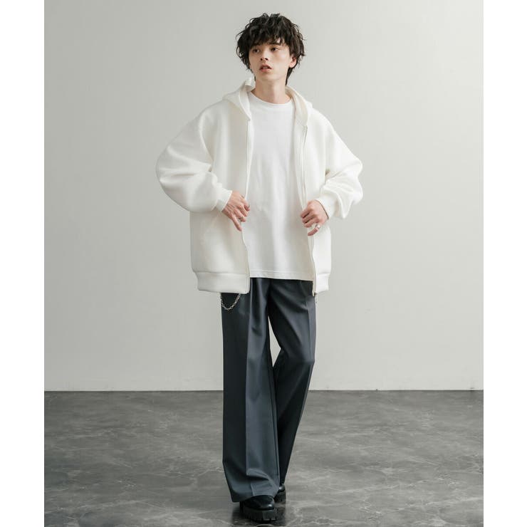 ジップパーカー ダンボールニット 無地 | Rocky Monroe | 詳細画像6 