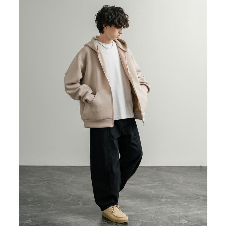 ジップパーカー ダンボールニット 無地 | Rocky Monroe | 詳細画像9 