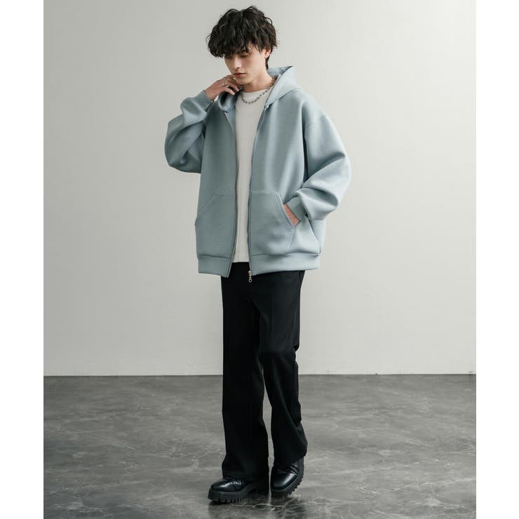 ジップパーカー ダンボールニット 無地 | Rocky Monroe | 詳細画像10 