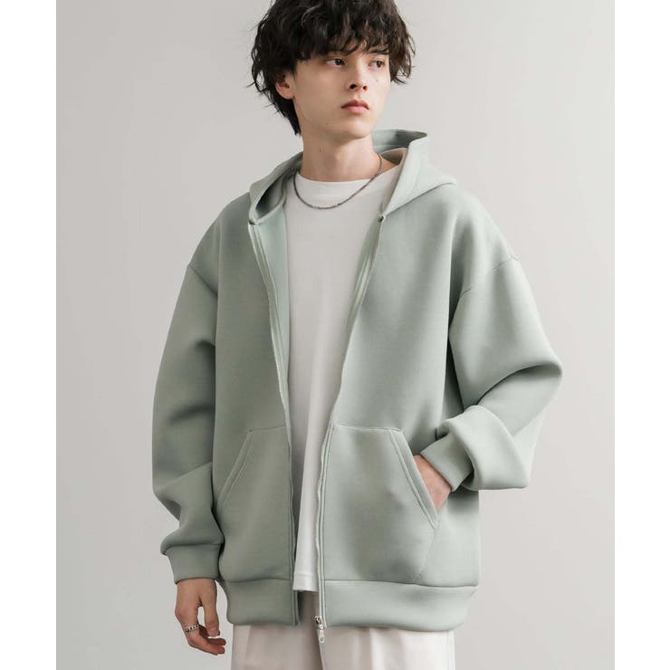 ジップパーカー ダンボールニット 無地 | Rocky Monroe | 詳細画像14 