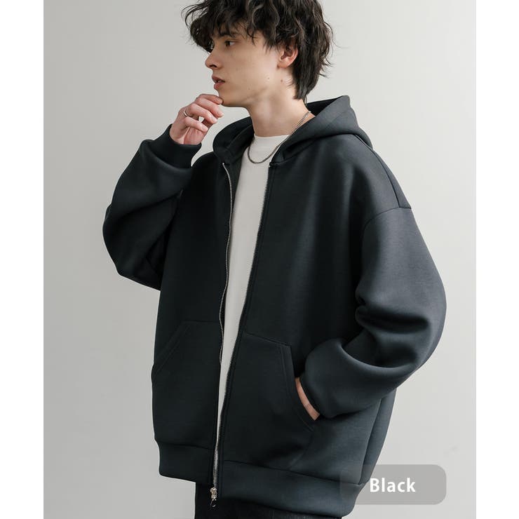 ジップパーカー ダンボールニット 無地[品番：OE000008947]｜Rocky