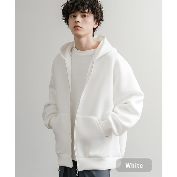 ジップパーカー ダンボールニット 無地[品番：OE000008947]｜Rocky