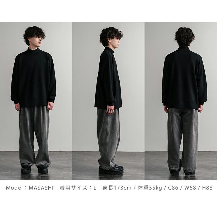 ニット タートルネック ウール混メランジセーター | Rocky Monroe | 詳細画像25 