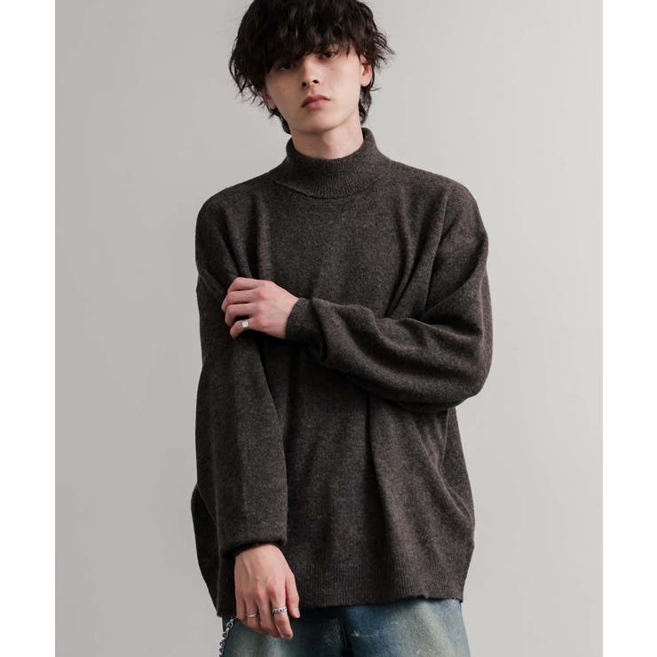 ニット タートルネック ウール混メランジセーター | Rocky Monroe | 詳細画像10 