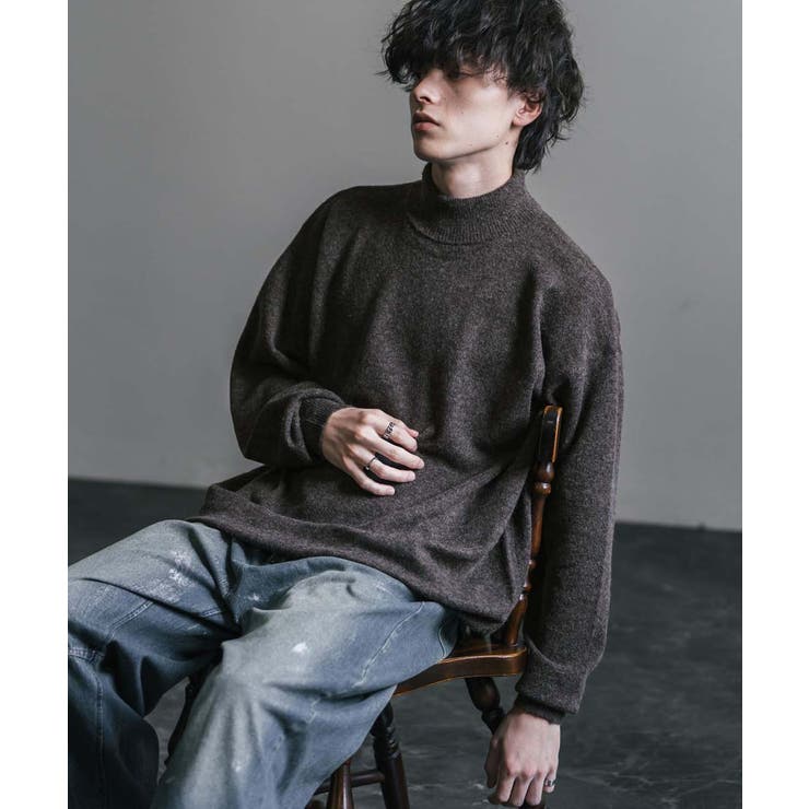 ニット タートルネック ウール混メランジセーター | Rocky Monroe | 詳細画像11 
