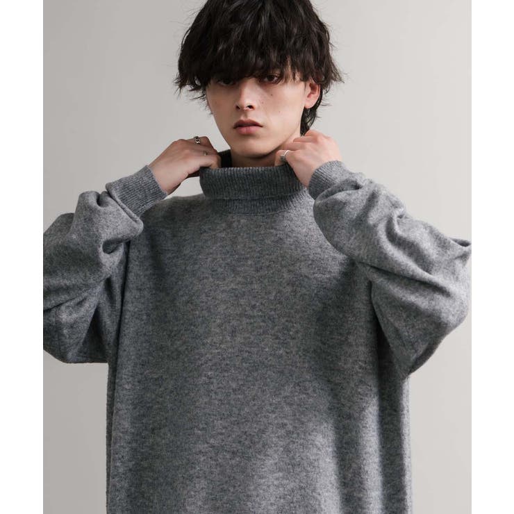 ニット タートルネック ウール混メランジセーター | Rocky Monroe | 詳細画像12 