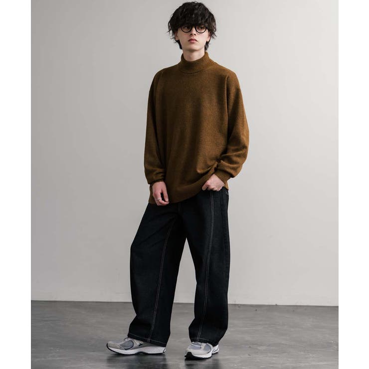 ニット タートルネック ウール混メランジセーター | Rocky Monroe | 詳細画像16 