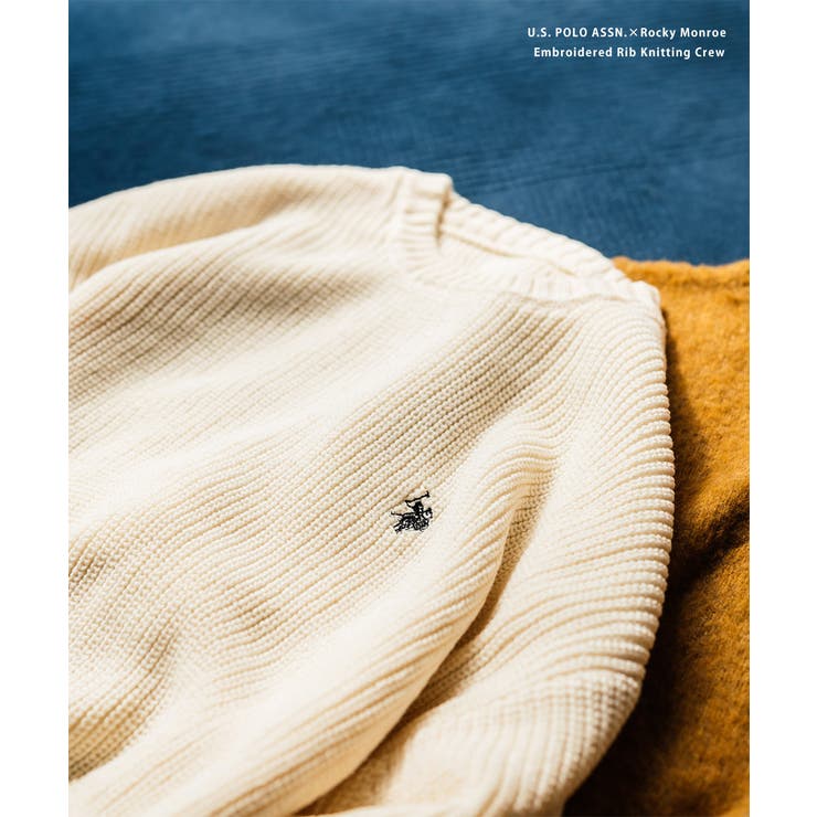 ユーエスポロアッスン クルーネック長袖ニット 畦編み | Rocky Monroe | 詳細画像2 