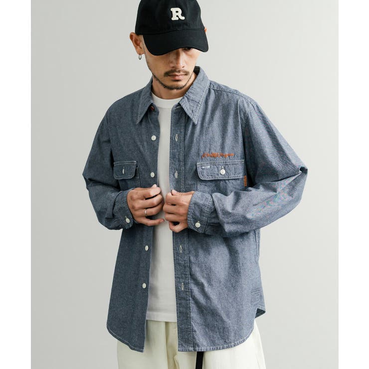 デニムシャツ 長袖 シャンブレー | Rocky Monroe | 詳細画像4 
