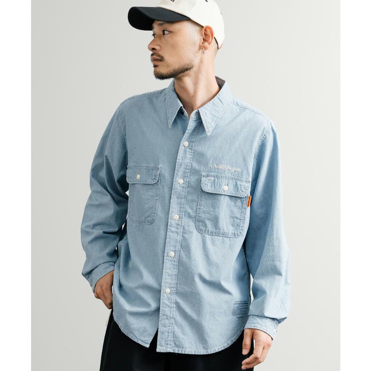 デニムシャツ 長袖 シャンブレー | Rocky Monroe | 詳細画像8 