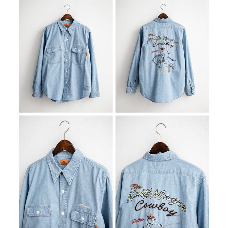 デニムシャツ 長袖 シャンブレー | Rocky Monroe | 詳細画像13 