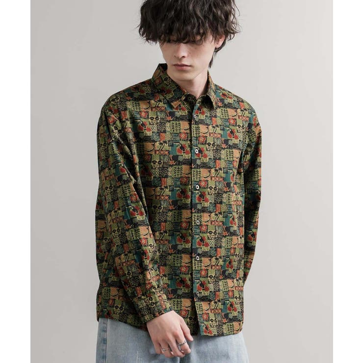 総柄シャツ レギュラーカラー テーパード | Rocky Monroe | 詳細画像20 