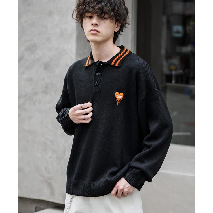 ポロシャツ ニット ワンポイント刺繍 | Rocky Monroe | 詳細画像2 