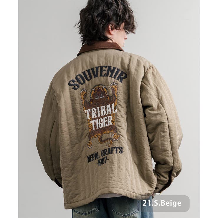 21.S.ベージュ | コーチジャケット キルトジャケット ブルゾン | Rocky Monroe