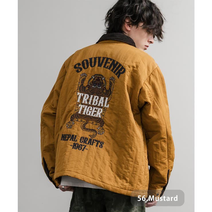 56.マスタード | コーチジャケット キルトジャケット ブルゾン | Rocky Monroe