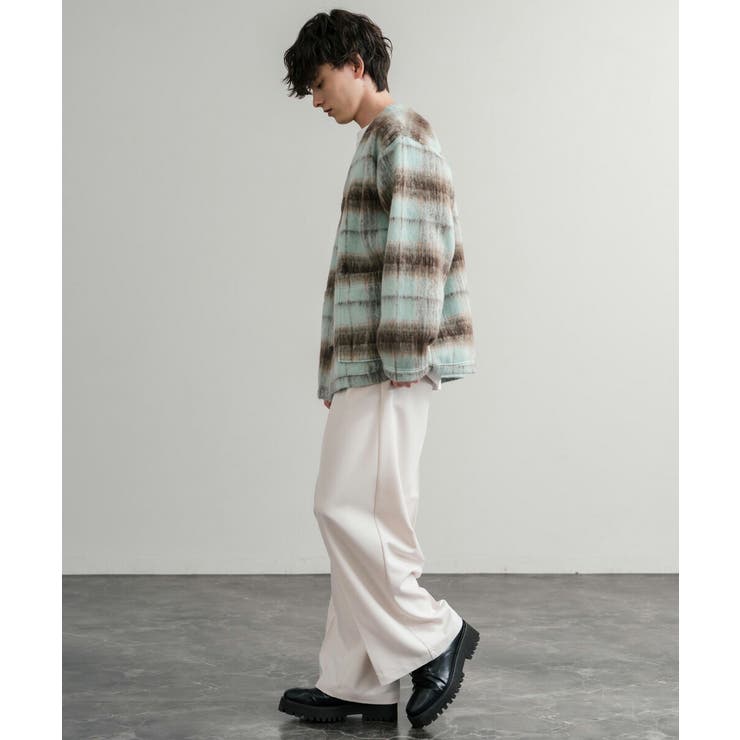 ノーカラージャケット シャギー チェック | Rocky Monroe | 詳細画像10 