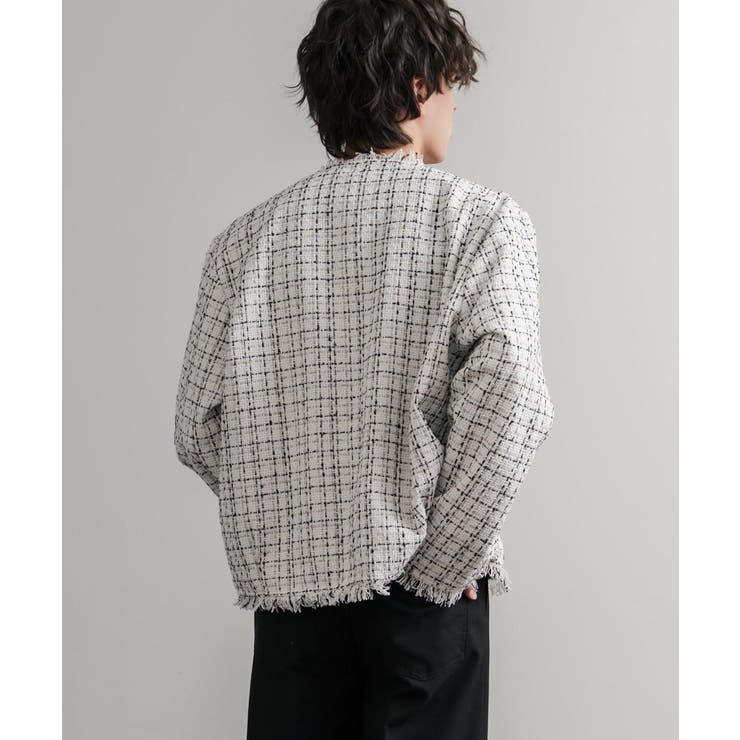 ノーカラージャケット ショート ツイード[品番：OE000009042]｜Rocky