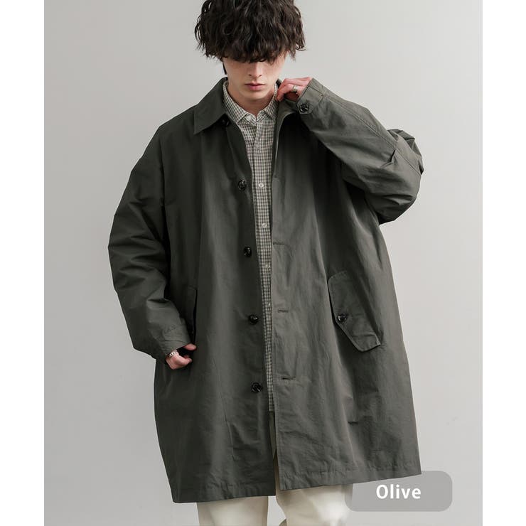 オリーブ | ステンカラーコート モッズコート オーバーサイズ | Rocky Monroe