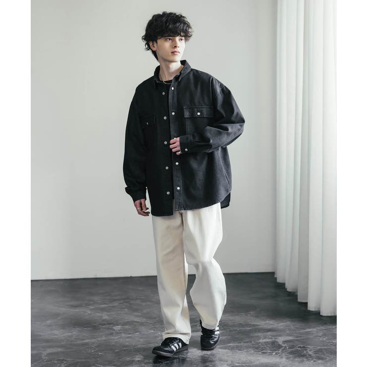シャツジャケット デニムジャケット オーバーサイズ | Rocky Monroe | 詳細画像4 