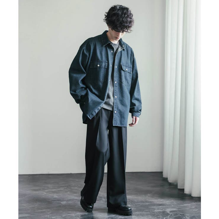 シャツジャケット デニムジャケット オーバーサイズ | Rocky Monroe | 詳細画像9 