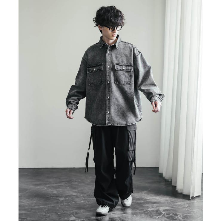 シャツジャケット デニムジャケット オーバーサイズ | Rocky Monroe | 詳細画像13 