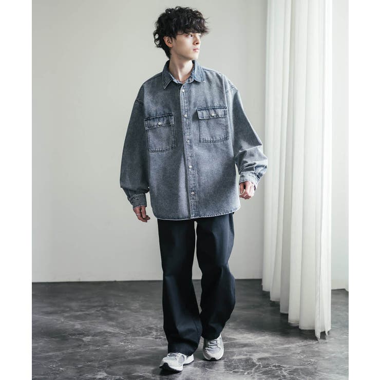 シャツジャケット デニムジャケット オーバーサイズ | Rocky Monroe | 詳細画像16 