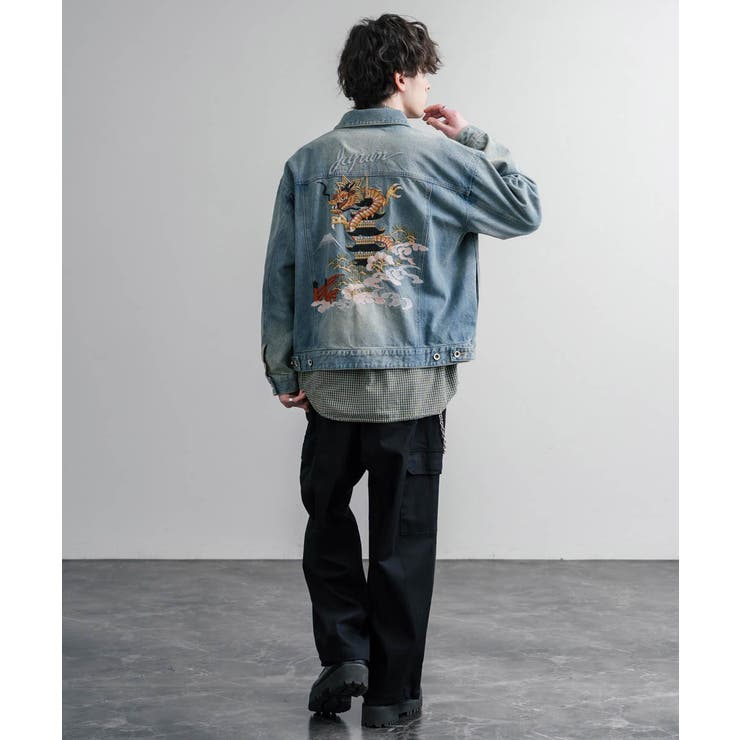 デニムジャケット スーベニア刺繍 ショート丈 | Rocky Monroe | 詳細画像9 