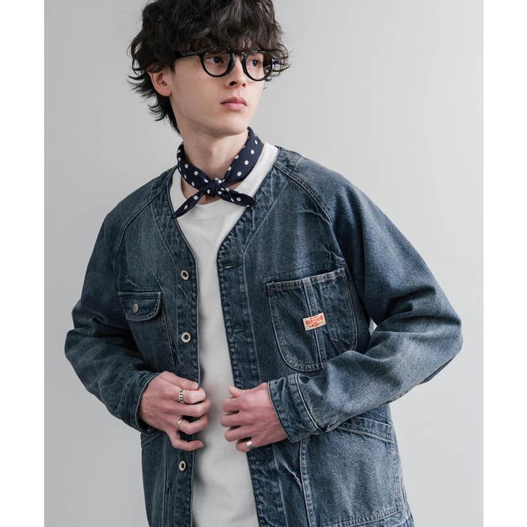 ワークジャケット カバーオール ノーカラー | Rocky Monroe | 詳細画像3 